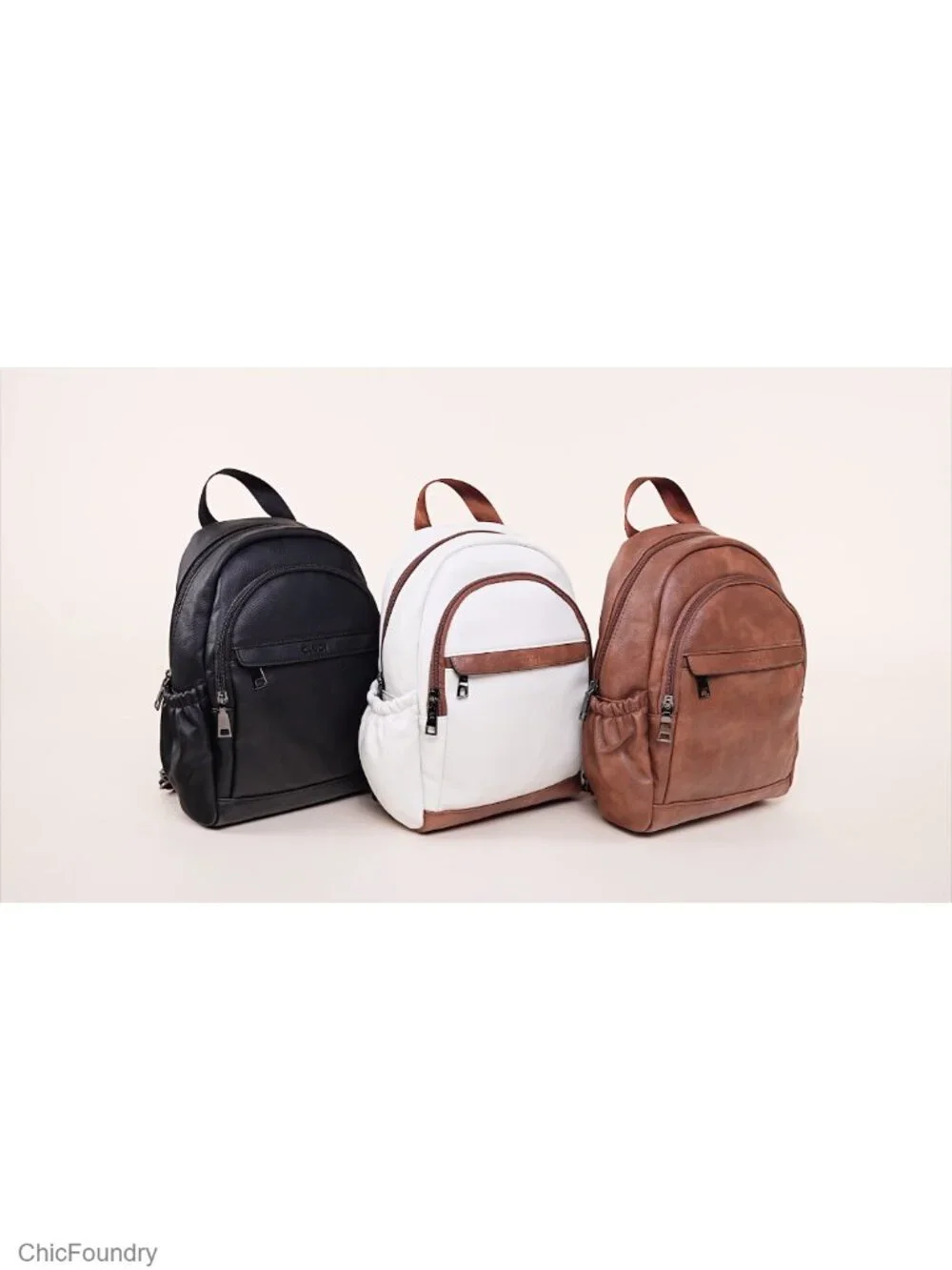 Sling Backpack Convertible Crossbody PU Leather Small Travel Purse